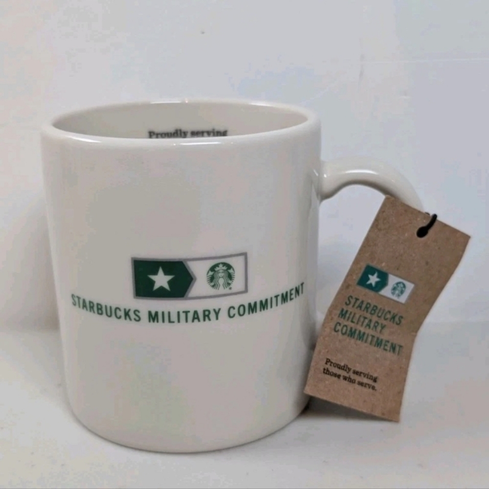 Starbucks Military Commitment Ceramic Coffee Mug 14 fl oz 2013 Made in USA New